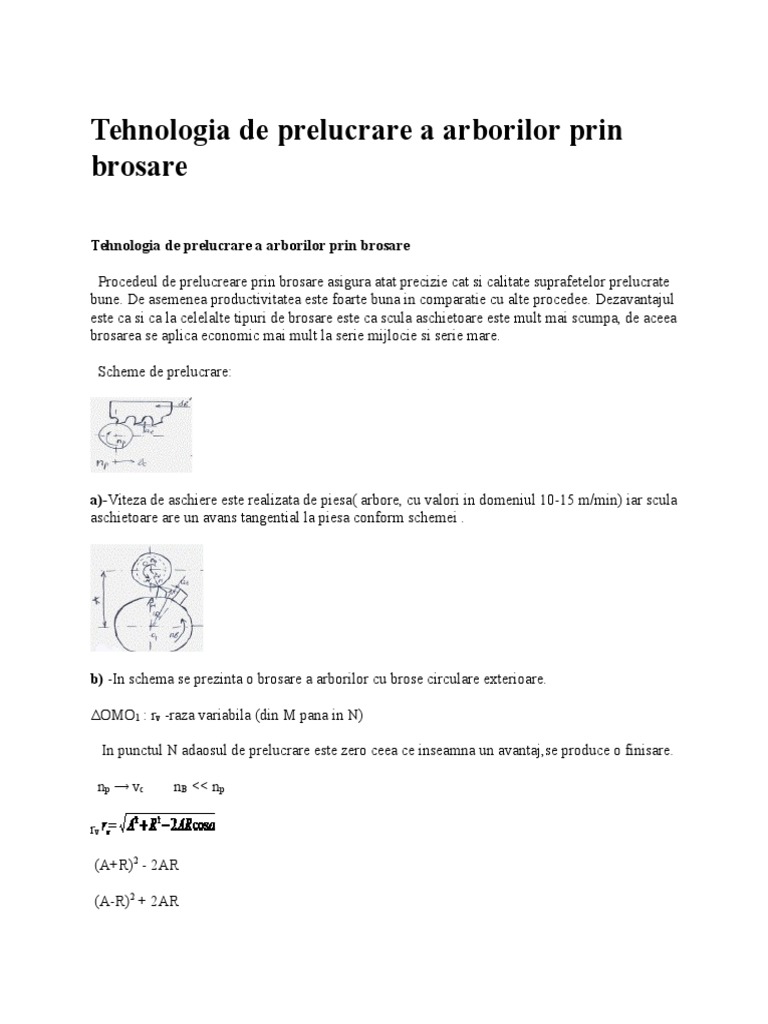 Prelucrare Prin Brosare | PDF