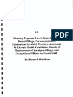 Mercury Esposure Levels From Amalgam Dental Fillings; Documentation of Mechanisms by Which Mercury Causes Over 40 Chronic Health Conditions