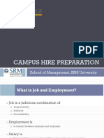 Campus Hire Preparation: School of Management, SRM University