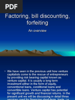 Factoring, Bill Discounting, Forfeiting