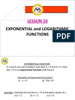 Math12-1 - Lesson 10 - Exponential and Logarithmic Functions