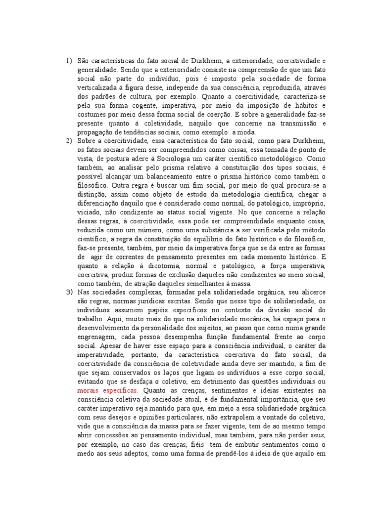 Características do fato social em Durkheim: exterioridade ...