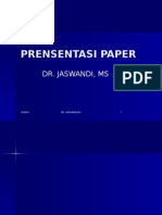 Prensentasi Paper: Dr. Jaswandi, Ms