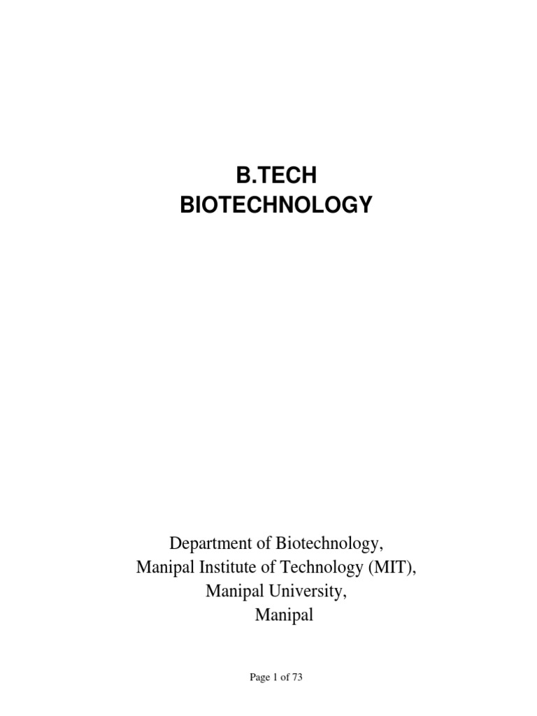B.tech Biotechnology | PDF | Sequence Alignment | Chemical Equilibrium