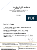 General Anesthesia, Sleep, Coma