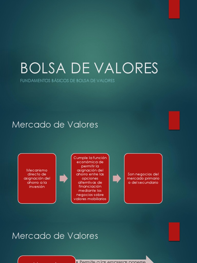 Fundamentos del Mercado de Valores | PDF | Bolsa | Bolsa de Valores
