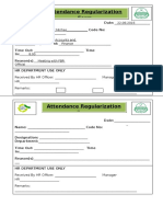 Attendance Form Regularization