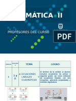UA1_Ecuaciones Lineales y Cuadraticas_Nuevo_Mate_II_2014-I.pptx