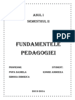 fundamentele pedagogiei