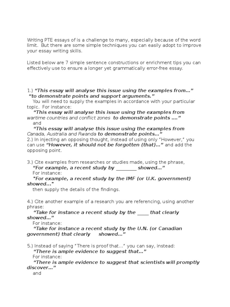 Starting sentences for essays picture