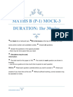 MathsB P1 Mock-3