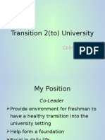 Transition 2 (To) University: Colin Lippert