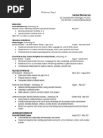 education resume 