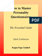 Mark - Parkinson.phd How - To.master - Personality.questionnaires