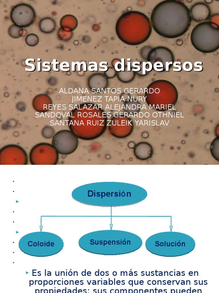 Sistemas dispersos Emulsión Tensioactivo Prueba