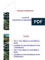 Research Methods: Introduction To Inferential Statistics