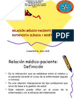 Relación Médico-Paciente Entrevista Clínica Clase 2 Segundo Parcial