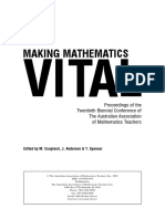 Making Mathematics Vital, 422 Pages