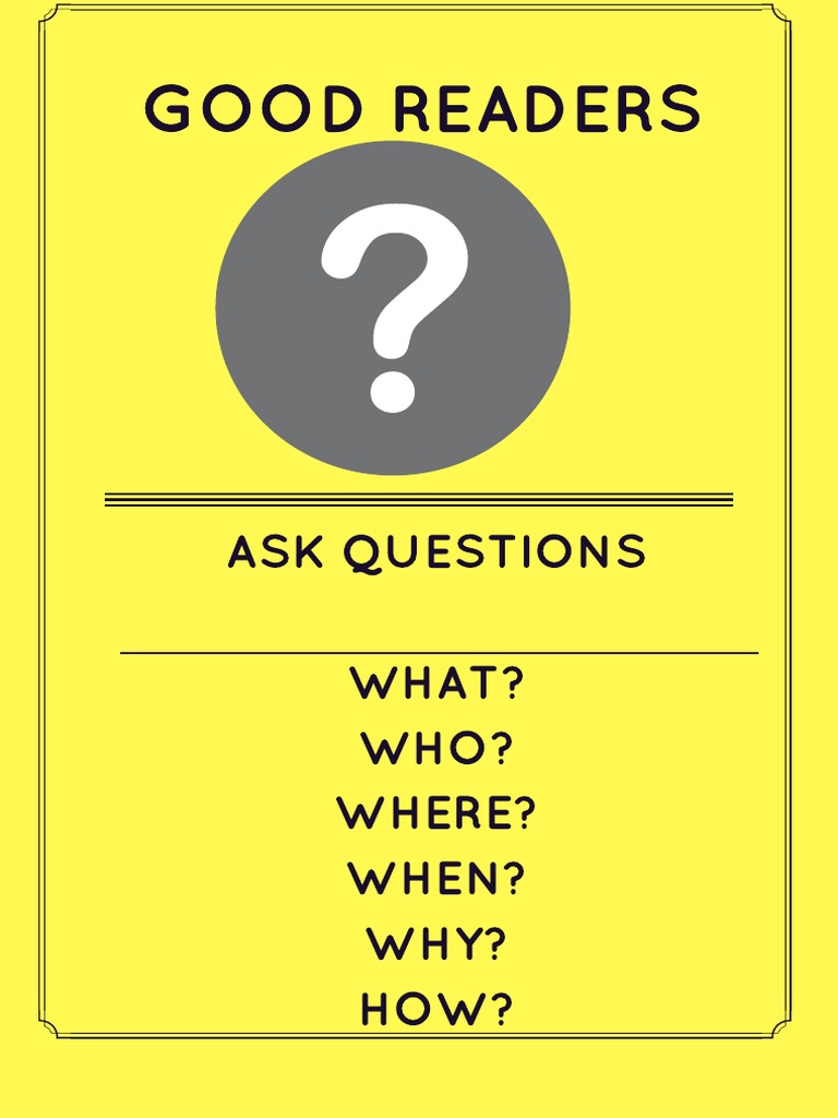 Essential Questions for Good Readers | PDF