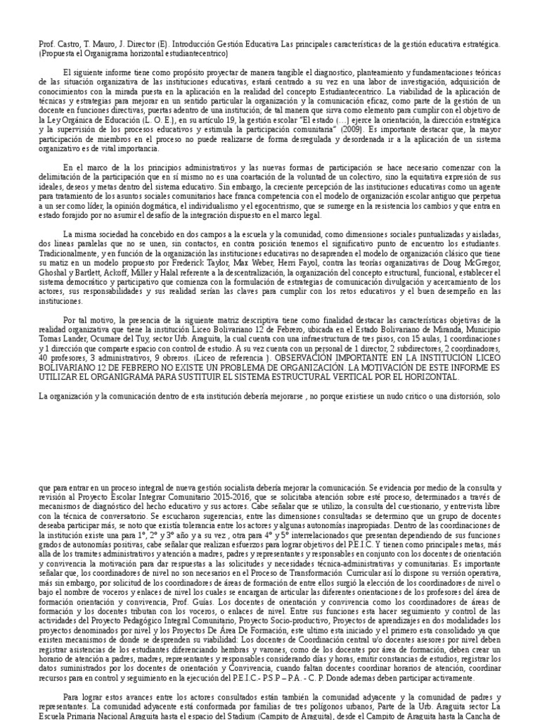 Gestión Educativa Estudiantecéntrica | PDF | Toma de decisiones ...