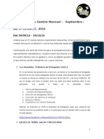 11ª Avance Mensual de Gestión del CF EE.GG.CC. - Octubre