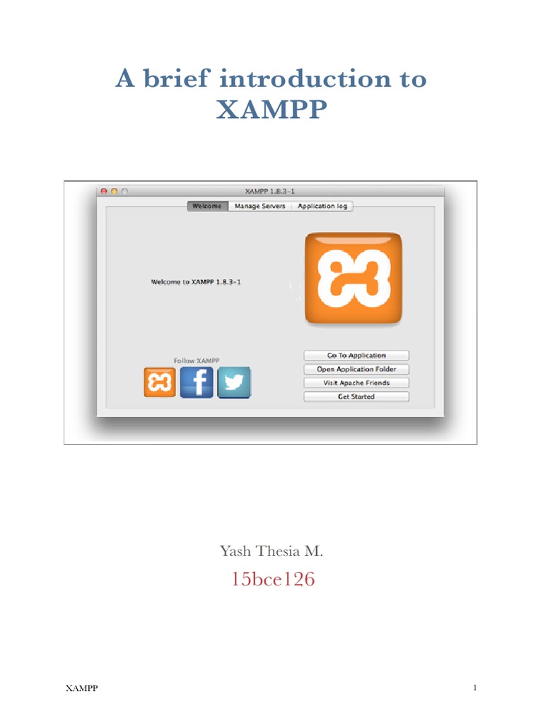 Introduction To XAMPP | PDF | Php | Apache Http Server