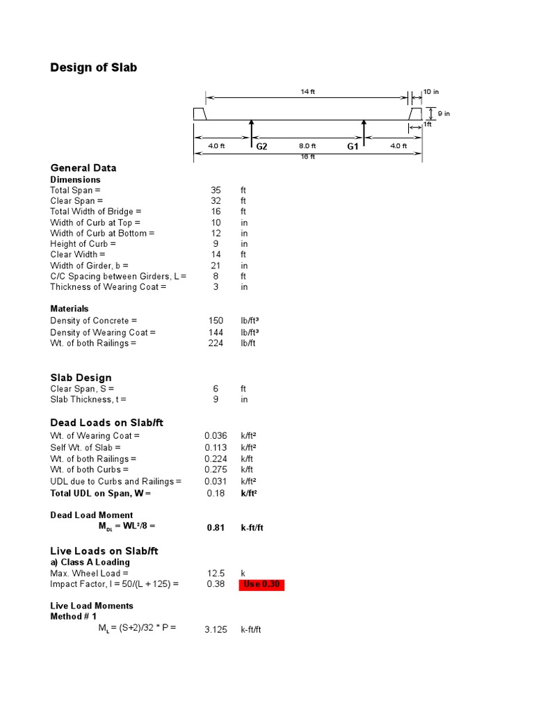 Design of Slab: General Data | PDF | Mechanical Engineering ...