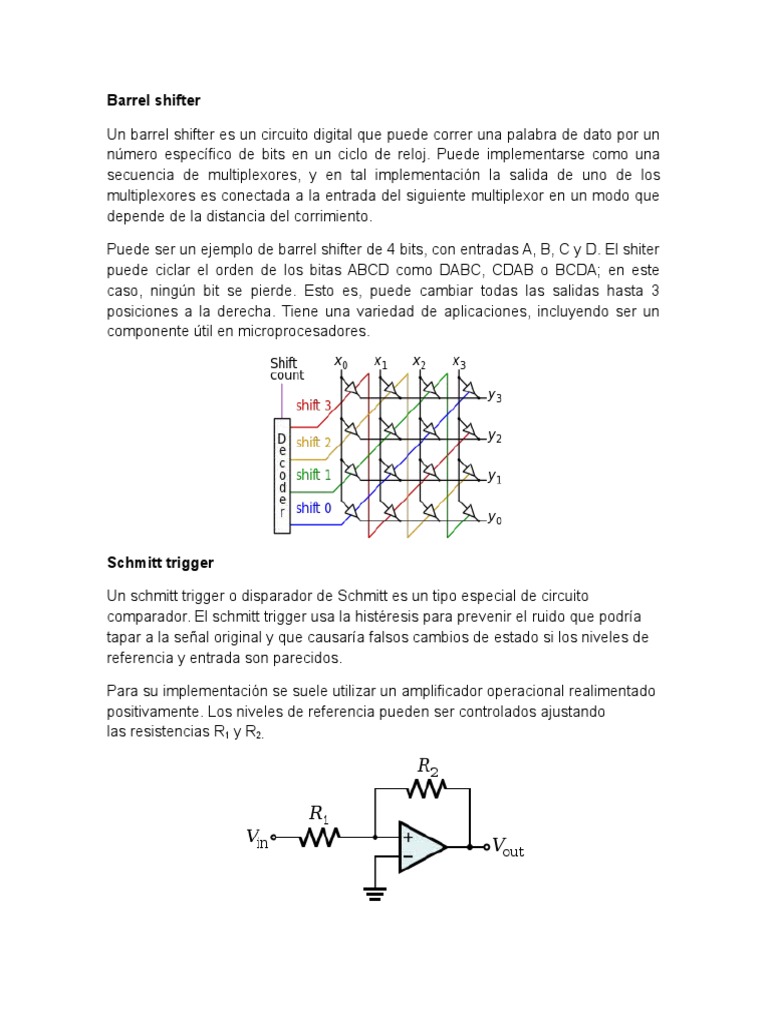 Barrel Shifter en Circuitos Digitales | PDF | Métodos y materiales de ...