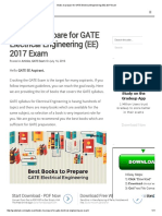 Books To Prepare For GATE Electrical Engineering (EE) 2017 Exam