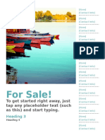 For Sale!: To Get Started Right Away, Just Tap Any Placeholder Text (Such As This) and Start Typing