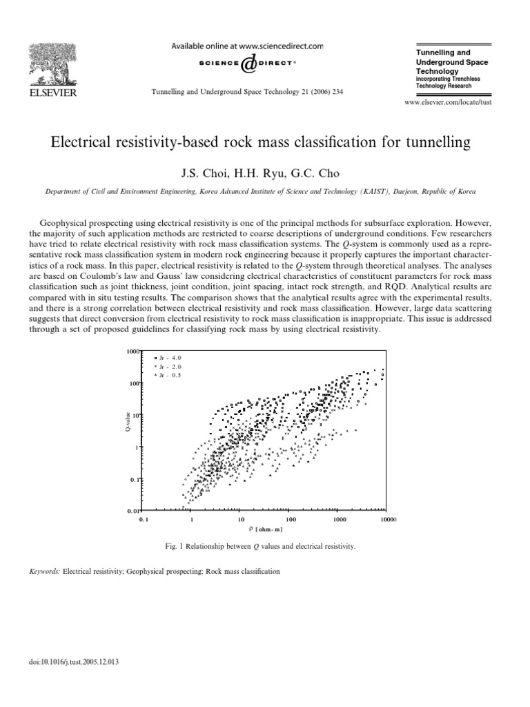 Electrical Resistivity in Rock Classification | PDF