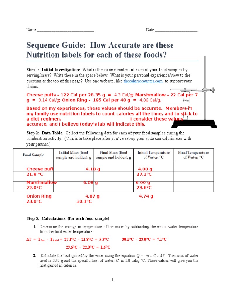 Cheeto Lab: Calorimetry Results | PDF | Food Energy | Calorimetry