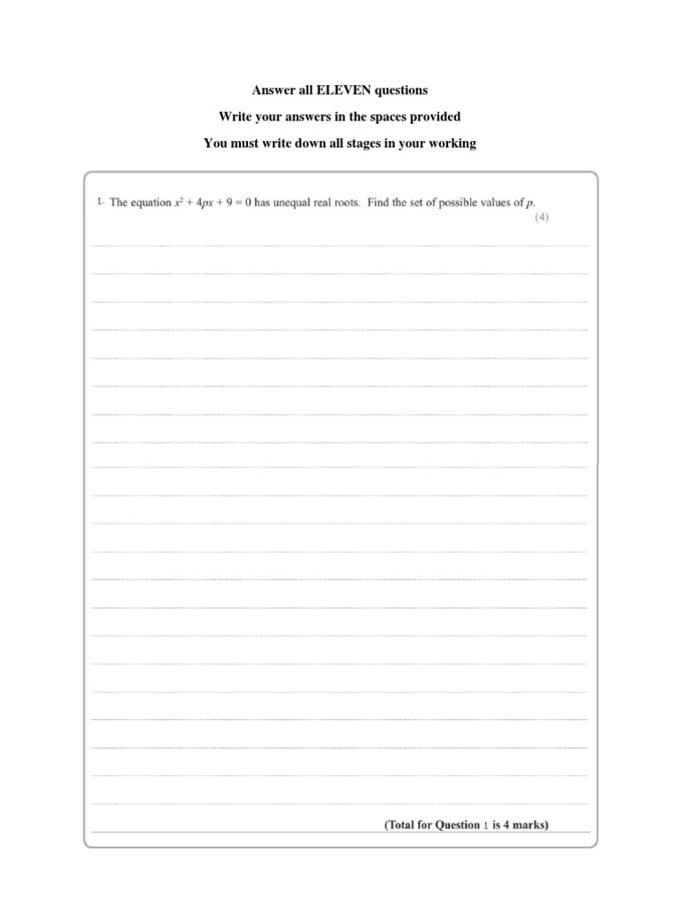 Answer All ELEVEN Questions Write Your Answers in The Spaces Provided ...