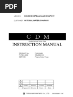 OM Manual For Pump