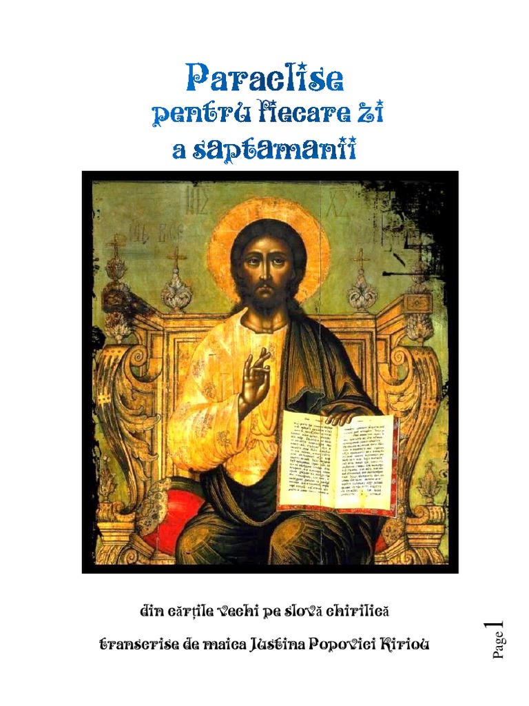 Paraclise Pentru Fiecare Zi A Saptamanii | PDF
