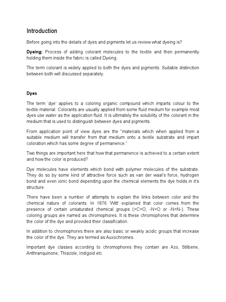 Difference Between Dyes and Pigments PDF Dye Pigment