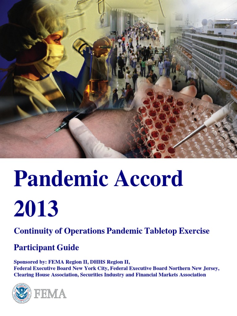 FEMA Pandemic Accord 2013 Continuity of Operations Pandemic Tabletop