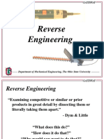 Reverse Engineering: Department of Mechanical Engineering, The Ohio State University
