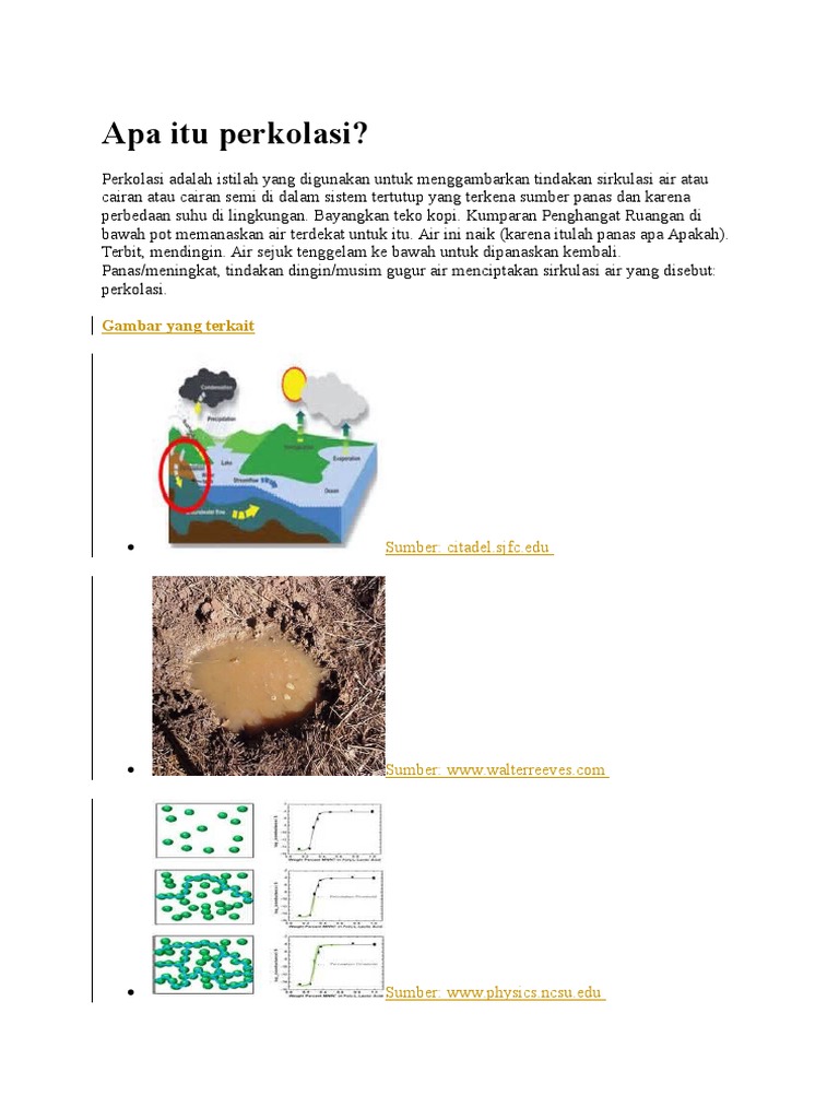 Definisi dan Proses Perkolasi Air | PDF | Filsafat