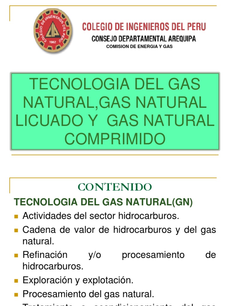 Tecnología del Gas Natural y GNL/GNC | PDF | Gas natural licuado ...