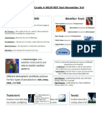 Study Guide Grade 4 Weather Test November 3rd