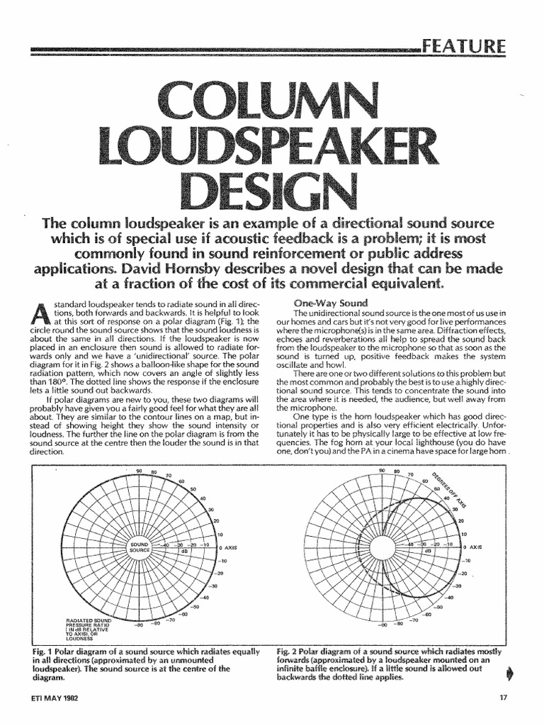 DIY Column Loudspeaker Guide | PDF | Loudspeaker | Sound