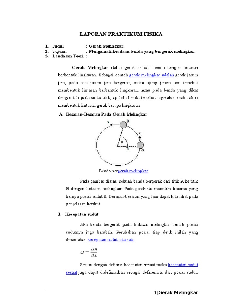Laporan Praktikum Fisika