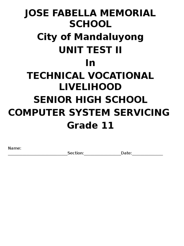 Grade 11 Unit Test | PDF | Unit Testing | Computer Data