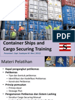 Container Ship and Cargo Securing in Indonesian