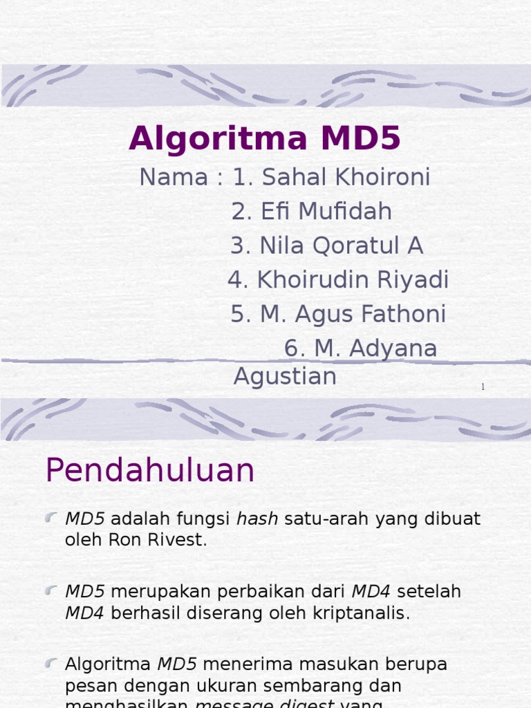 Algoritma MD5 | PDF