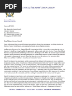 National Sheriff's Association Letter