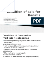 Condition of Sale For Hanafis