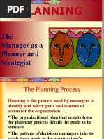 Planning: The Manager As A Planner and Strategist