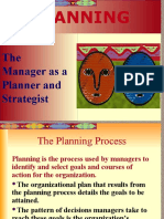 Planning: The Manager As A Planner and Strategist